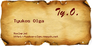Tyukos Olga névjegykártya