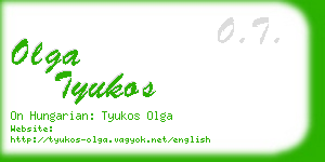 olga tyukos business card